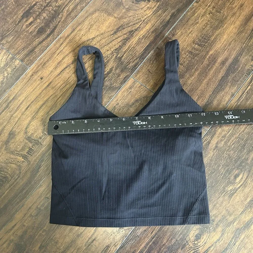 Lululemon Align Tank Top Light Support No Pads Ribbed in Black Size 2